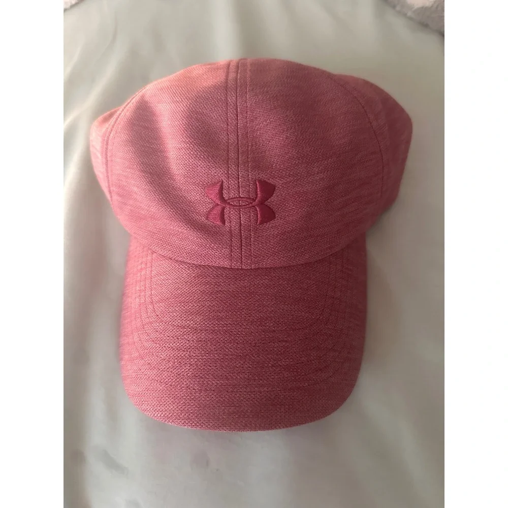 Under Armour Womens UA Free Fit‎ Adjustable Baseball Cap Pink Heathered Hat OSFA
